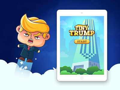 Tiny Trump Game design android app game gaming icon ios junoteam sketch tiny trump trump ui ux