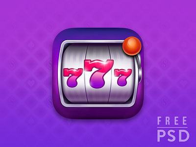 Free PSD Slots app icon 777 card casino freebies gamble game junoteam psd slots ui web wordpress