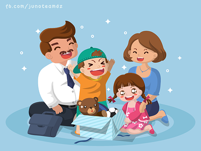 Happy June 1st - The Children day baby child daughter family gift happy holiday children illustration junoteam kid present son