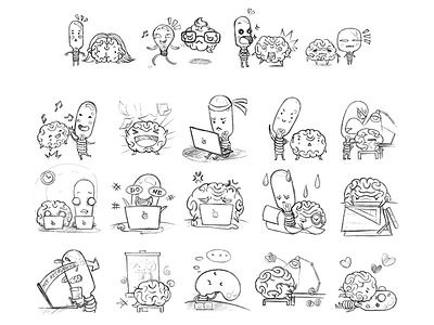 Free IDEA and BRAIN emoji sketching brain creative designer emotion icon free emoji freebies idea junoteam sticker