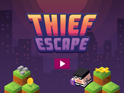 Thief Escape game design app icon cartoon fun game design game studio ios junoteam thief escape ui design