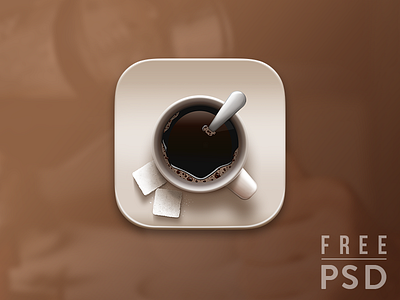 Free PSD Coffee app icon coffee cup coffee icon free app icon free icon free psd freebie hot coffee icon ios junoteam