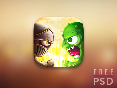 Free PSD Battle app icon battle cistercian combat evil fighter fighting free icon free psd freebie game icon psd iconsgarden junoteam knight match monster versus war zombie