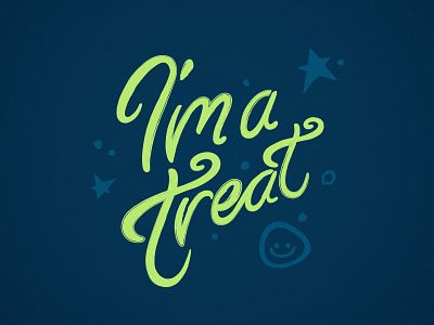 Treat - Type Experiment retro script star symbols typography