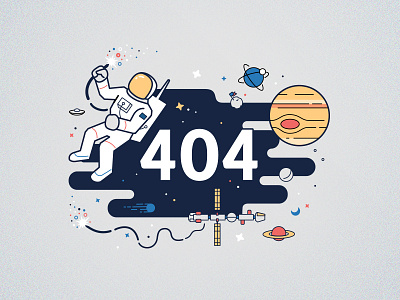 404 Page 404 astronaut gravity illustration jupiter space