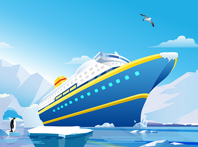 sail to Antarctica illustration