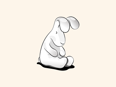 rabbit flat illustration