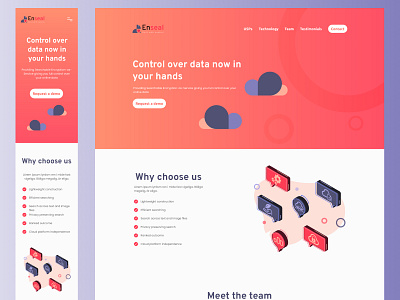Enseal Website Design 2d 3d cloud cloud security design desktop figma idea illustration landing page mobile responsive security service tablet ui uiux ux vector website
