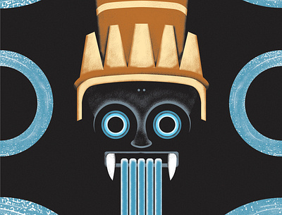 Tlaloc - Aztec God design graphic design illustration vector