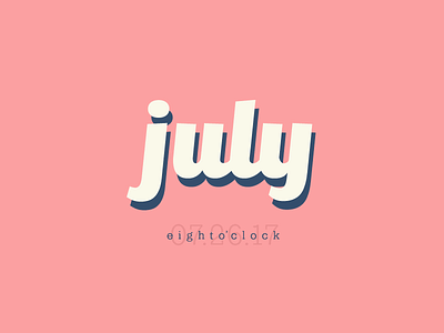 July 26, 2017 calendar dailychallege design july type
