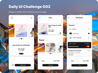 Daily UI Challenge 002 cart checkout dailyui design ui ux