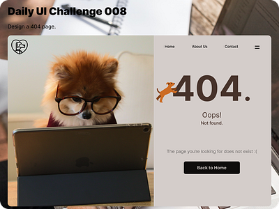 Daily UI Challenge 008 404 dailyui design ui ux