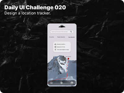 Daily UI Challenge 020 dailyui design location tracker ui ux