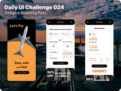 Daily UI Challenge 024 boarding boardingpass dailyui design pass ui ux