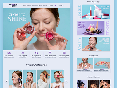 Tidbit - A Cosmetic Brand Landing Page