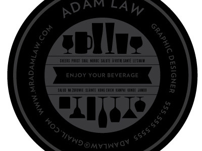Business Card Drink Coaster business card