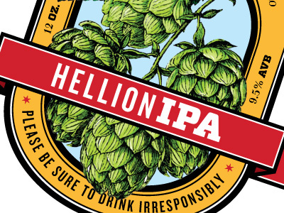 Hellion IPA beer label