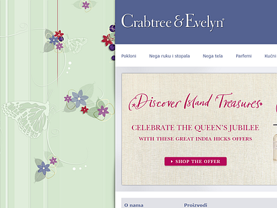 Crabtree&Evelyn background cosmetic lifestyle web