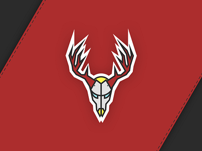 Iron Bucks Logo buck design football ironman logo nfl sketch us