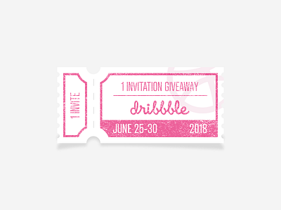 1 invitation giveaway design dribbble giveaway graphic design invitation invite texture ticket ui design ux design