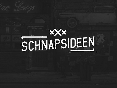 Schnapsideen Logo black white booze branding cocktails logo