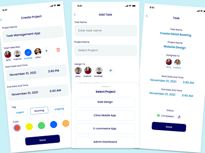 Creating a Project | Project Management App by Ridwan Yinusa on Dribbble