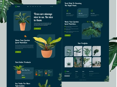 Plants Landing Page Design. botanocal botany e commerce flowers garden house plants indoor plants landing page nature outdoors plants plants shop store ui design ux design web