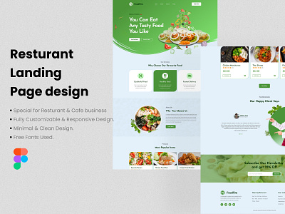 Restaurant Landing Page. fastfood food food delivery food landing page landing page design restaurant landing page restaurant ui uiux website design