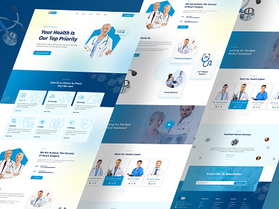 Medical Landing Page appointment doctor appointment health healthcare hospital medical medical home page medical landing page medical mockups mockups uiux web design