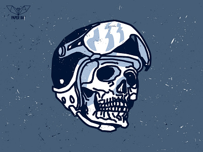 Devil Rider - Skull bones googles helmet line motorbike motorcycle racer rider skull speed vintage