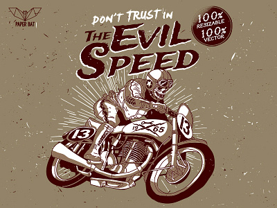 Evil Speed V2 googles helmet line motorbike motorcycle race racer rider skull speed vector vintage