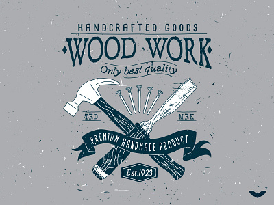 Vintage Carpentry Badges 03 badges carpentry handcraft handmade nailsm hammer tools vintage wood