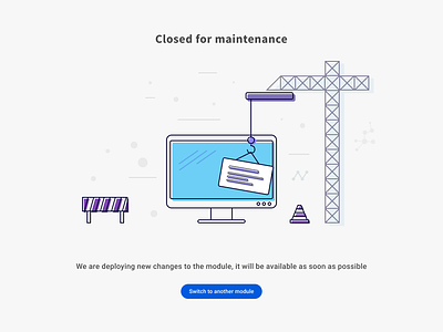 Maintenance page for process manufacturing ERP system erp figma illustraion maintenance maintenance page manufacturing ui vector