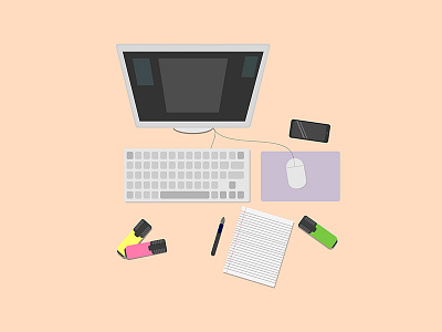 Simple workspace vector illustration