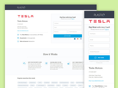 Quick Link for Tesla landing page plastiq responsive seo optimized uxui
