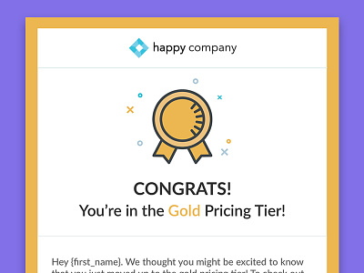 Pricing Tier Email email illustration medallion pricing tier