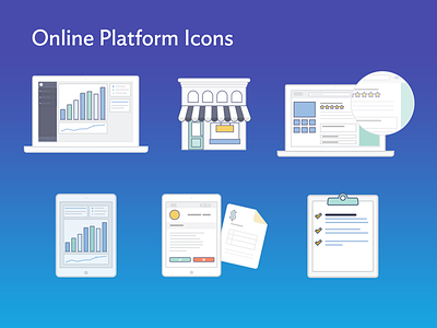 Procurement Platform Iconography icons illustration invoice storefront