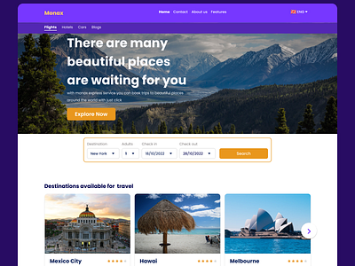 Booking Website - Monax design graphic design illustration ui ux web web design