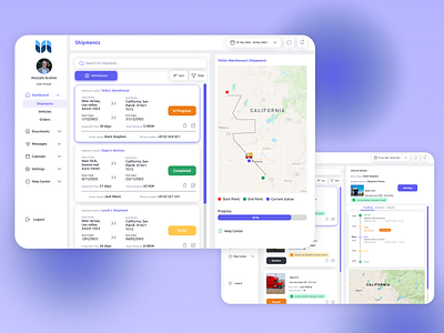 Dashboard for Fleet Shipping