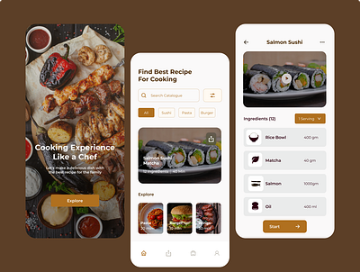 Food recipe app app dailyui design ui ux