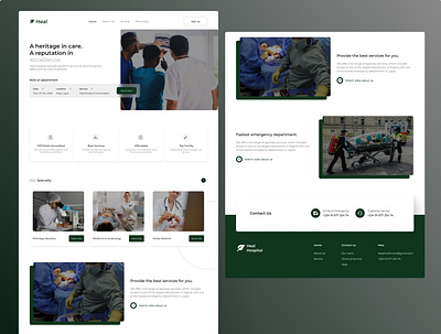 Heal landing page dailyui design landing page ui ux website