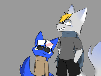 Zach and Lyla design furry graphic design illustration krita original character