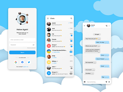 Chating app chat chating chats design graphic design ui ux