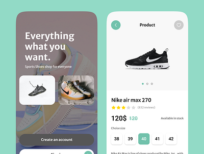 Ui \ Nike store app branding design nike store ui ux