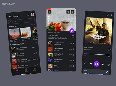 UI / Music player app design music player ui ux