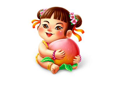 Chinese girl 2d adobe photoshop art character character design child chinese game art girl traditions