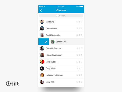 Tilt | Check-In | iOS