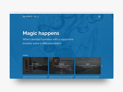 Seabed VC: Homepage | Desktop Web