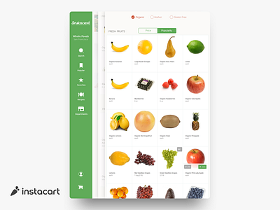 Instacart | iPad Prototype clean design green ios ipad mobile san francisco ui