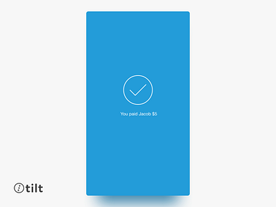 Tilt: Succes | iOS blue check design flat ios iphone payment success ui